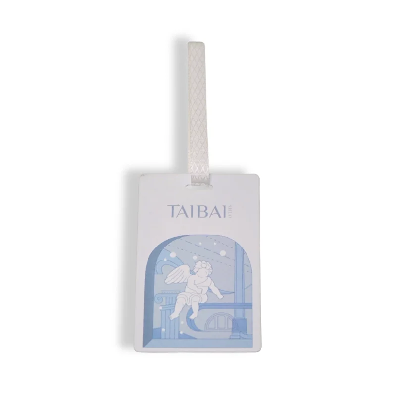 Blue angel pastel illustration car air freshener with fresh fruity or lemon citrus fragrance