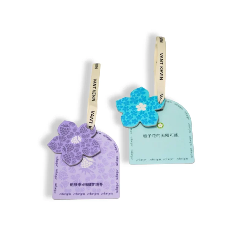 blue gardenia shape car air freshener OEM ODM