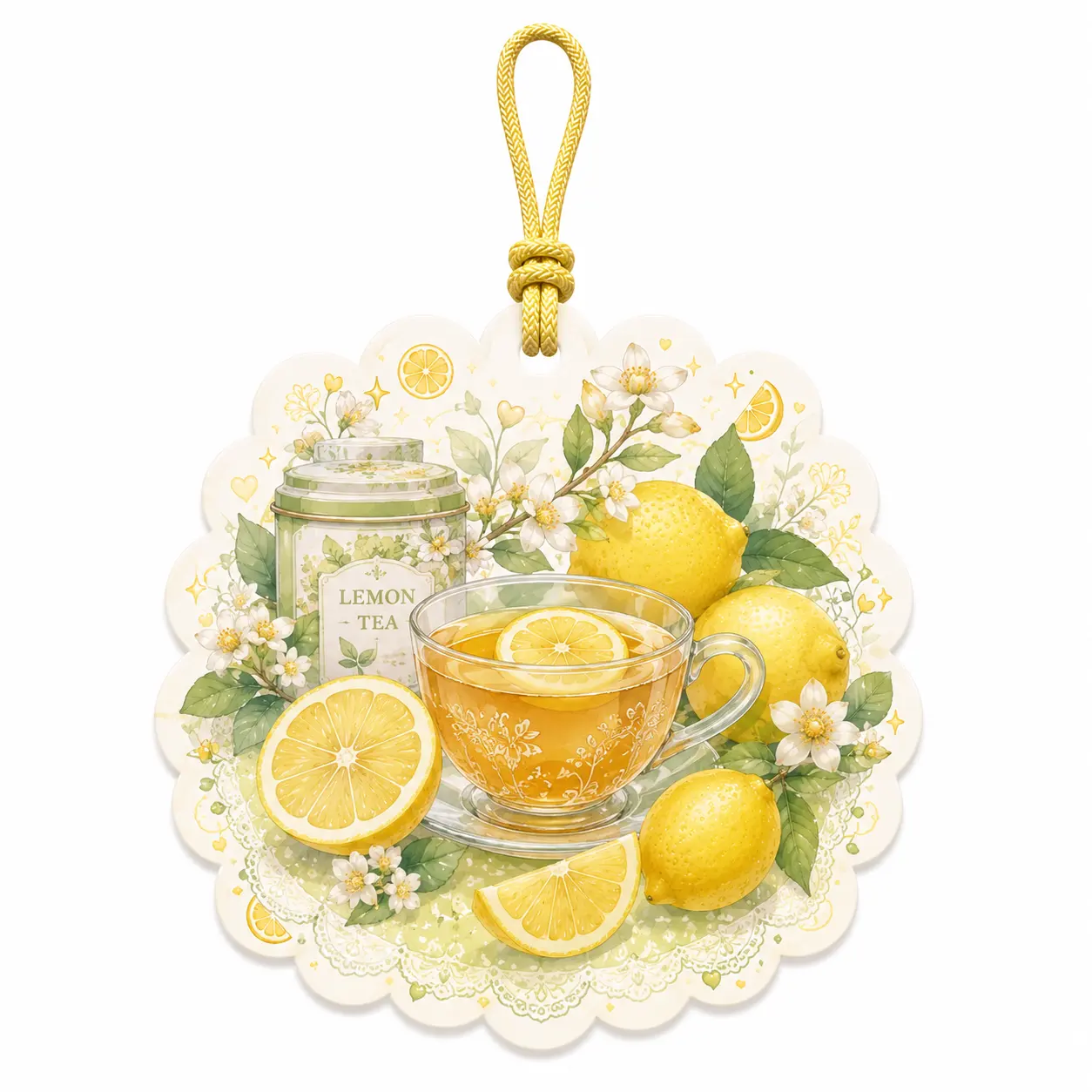 معطر الهواء المعلق لشاي الليمون