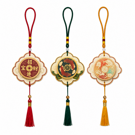 Decorative Hanging Fragrance Cards in Fortune, Koi and Cloud Designs